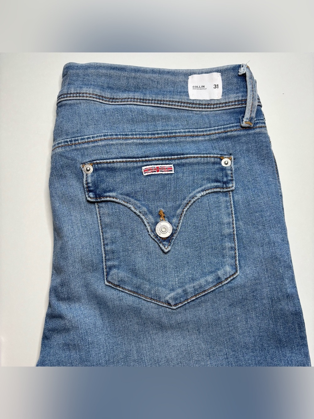 Hudson Collin Ankle Bootcut Jeans Women’s 31 Light Wash Stretch Denim inseam 29” - Picture 10 of 16